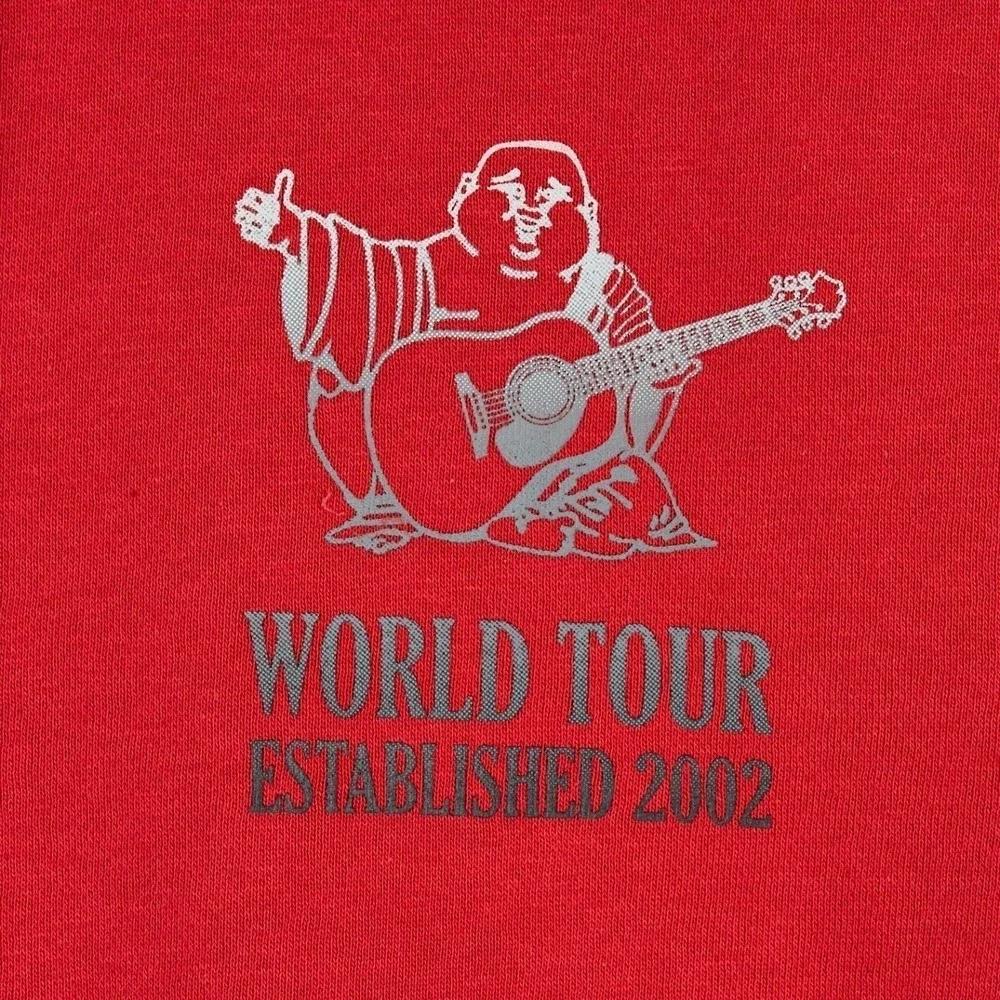 True Religion Mens Red World Tour Established 2002 Graphic Zip Hoodie Size L